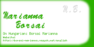 marianna borsai business card